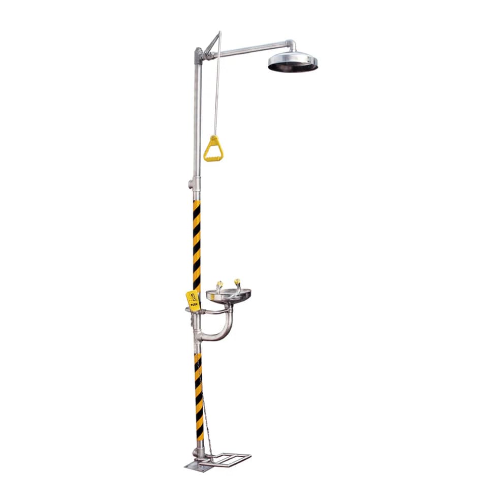 DUCHA LAVA OJOS INOX 316 CON PEDAL BD-550A