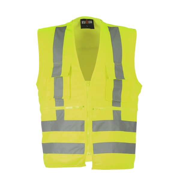 CHALECO GEOLOGO 360 GABARDINA COLOR AMARILLO KUMEN